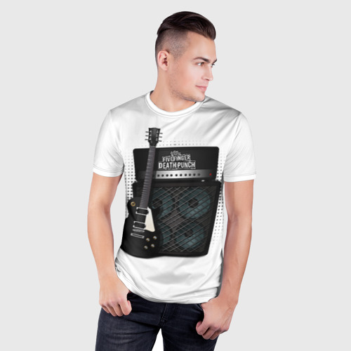 Мужская футболка 3D Slim Five Finger Death Punch, цвет 3D печать - фото 3