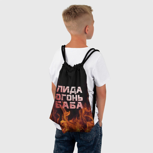 Рюкзак-мешок 3D Лида огонь баба - фото 4