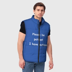 Мужской жилет утепленный 3D У меня аутизм - фото 2