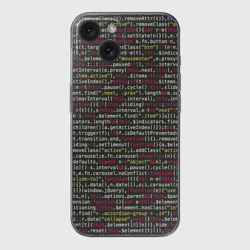Чехол для iPhone 15 силиконовый с защитой камеры Programming , Программирование