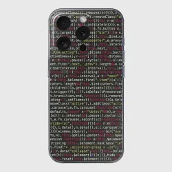Чехол для iPhone 15 Pro силиконовый с защитой камеры Programming , Программирование