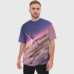 Мужская футболка oversize 3D Falling - фото 2