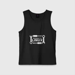 Детская майка хлопок Потому что это Linux