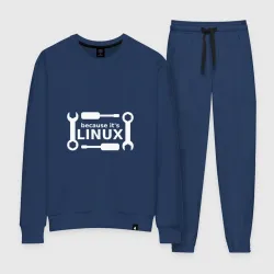 Женский костюм хлопок Потому что это Linux