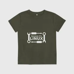 Детская футболка хлопок Потому что это Linux