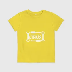 Детская футболка хлопок Потому что это Linux