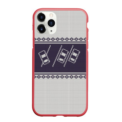 Чехол для iPhone 11 Pro Max матовый Свитер с оленем