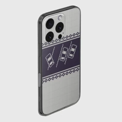 Чехол для iPhone 16 Pro силиконовый с защитой камеры Свитер с оленем - фото 2