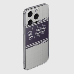 Чехол для iPhone 15 Pro силиконовый с защитой камеры Свитер с оленем - фото 2