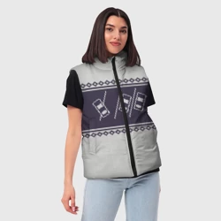 Женский жилет утепленный 3D Свитер с оленем - фото 2