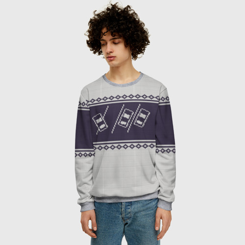 Мужской свитшот 3D Свитер с оленем - фото 3