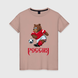 Женская футболка хлопок Россия 2018-5