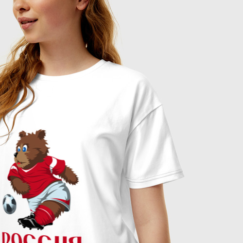 Женская футболка хлопок Oversize Россия 2018-5 - фото 3