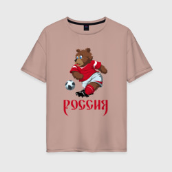 Женская футболка хлопок Oversize Россия 2018-5