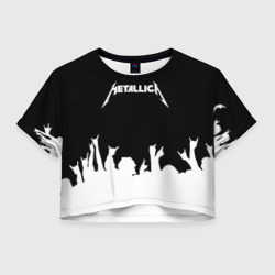 Женская футболка Crop-top 3D Metallica