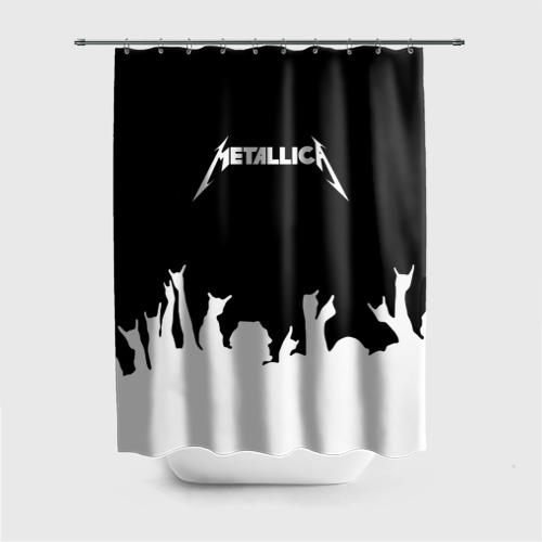 Штора 3D для ванной Metallica