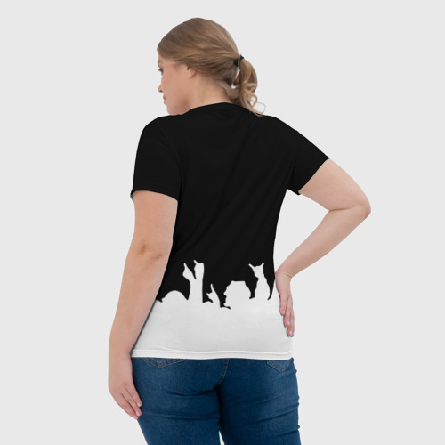 Женская футболка 3D с принтом Metallica, вид сзади #2