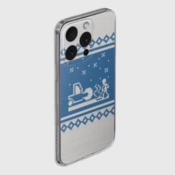Чехол для iPhone 16 Pro силиконовый с защитой камеры Свитер с Оленем - фото 2