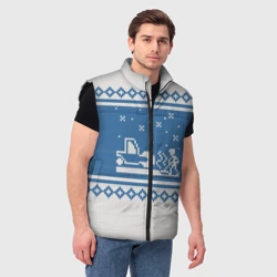 Мужской жилет утепленный 3D Свитер с Оленем - фото 2