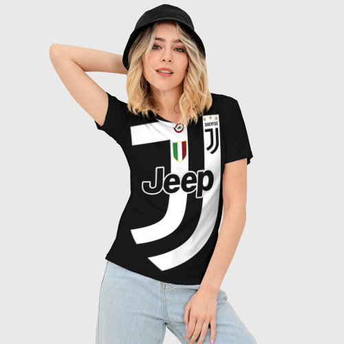 Женская футболка 3D Slim Juventus FIFA Edition, цвет 3D печать - фото 3