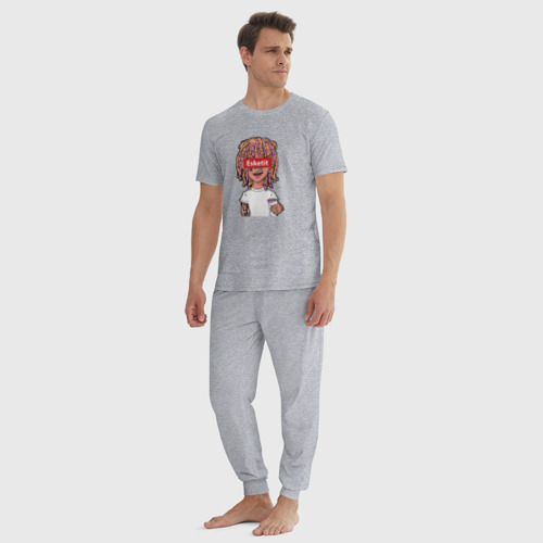 Мужская пижама хлопок с принтом Lil Pump, вид сбоку #3