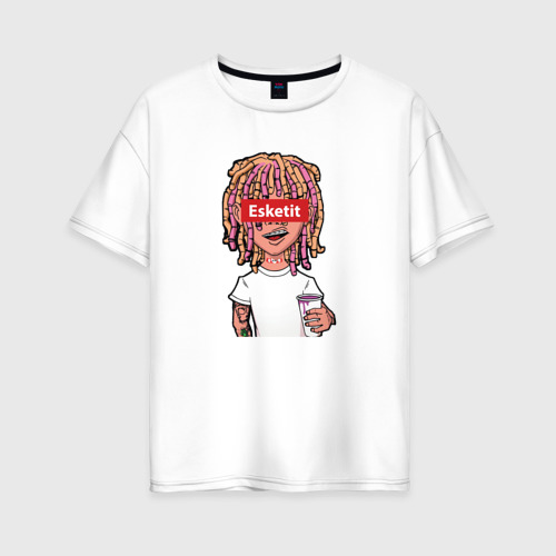 Женская футболка хлопок Oversize Lil Pump