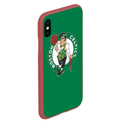 Чехол для iPhone XS Max матовый Boston Celtics - фото 2