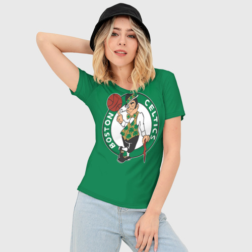 Женская футболка 3D Slim Boston Celtics, цвет 3D печать - фото 3