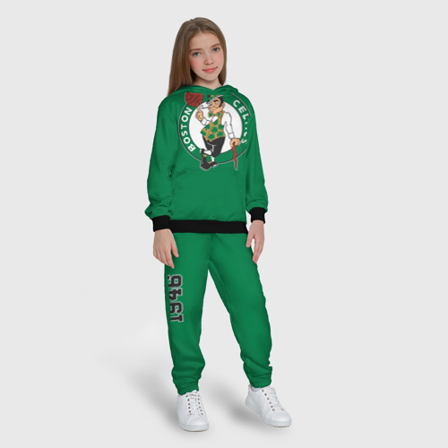 Детский костюм с толстовкой 3D Boston Celtics, цвет черный - фото 5