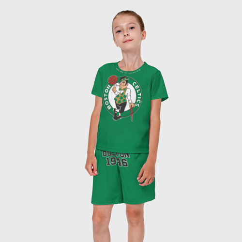 Детский костюм с шортами 3D Boston Celtics, цвет 3D печать - фото 5