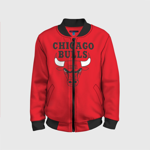 Детский бомбер 3D Chicago Bulls, цвет черный