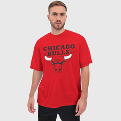 Мужская футболка oversize 3D Chicago Bulls - фото 2