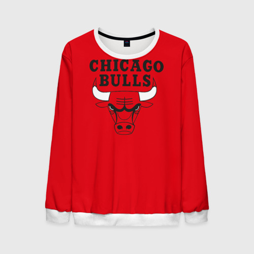 Мужской свитшот 3D Chicago Bulls, цвет белый