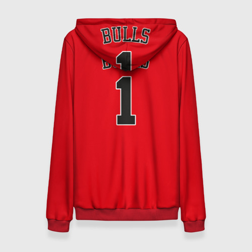 Женский костюм с толстовкой 3D Chicago Bulls, цвет красный - фото 2