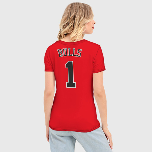 Женская футболка 3D Slim Chicago Bulls, цвет 3D печать - фото 4