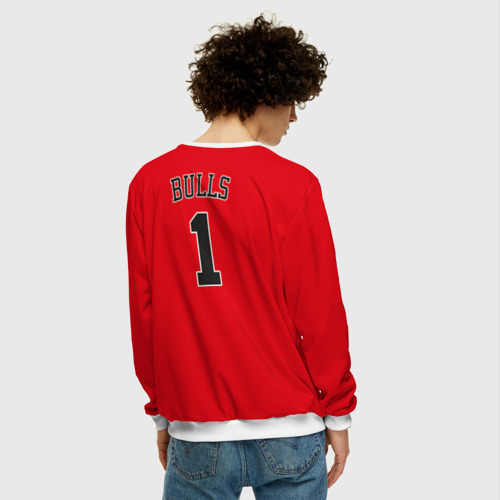 Мужской свитшот 3D Chicago Bulls, цвет белый - фото 4