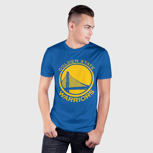 Мужская футболка 3D Slim Golden State Warriors, цвет 3D печать - фото 3