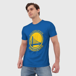 Мужская футболка 3D Golden State Warriors - фото 2