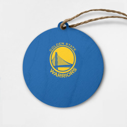 Деревянная игрушка круг Golden State Warriors