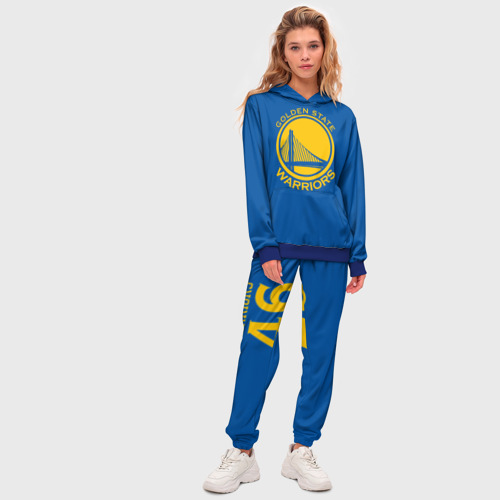 Женский костюм с толстовкой 3D Golden State Warriors, цвет синий - фото 5