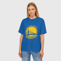 Женская футболка oversize 3D Golden State Warriors - фото 2