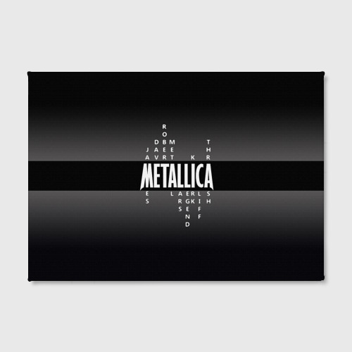 Холст прямоугольный Участники группы Metallica, цвет 3D печать - фото 2