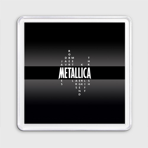 Магнит 55*55 Участники группы Metallica