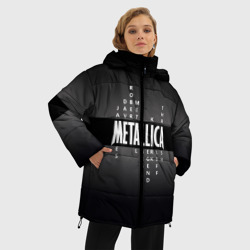 Женская зимняя куртка Oversize Участники группы Metallica - фото 2