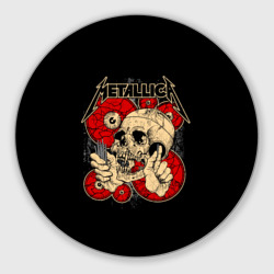 Круглый коврик для мышки Metallica