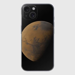 Чехол для iPhone 15 силиконовый с защитой камеры Марс