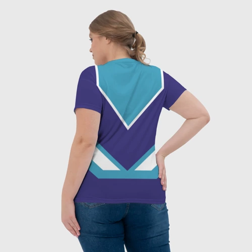 Женская футболка 3D с принтом Очень сладкая Кристина, вид сзади #2