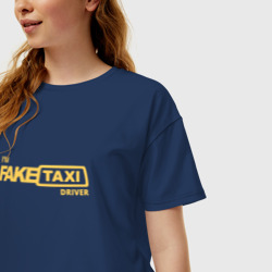 Женская футболка хлопок Oversize FakeTaxi - фото 2