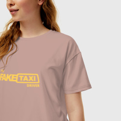 Женская футболка хлопок Oversize FakeTaxi - фото 2