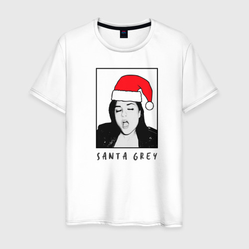 Мужская футболка хлопок Sasha Grey (Santa), цвет белый